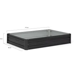 IDMarket Carrés potager en métal gris* Carrés Potager