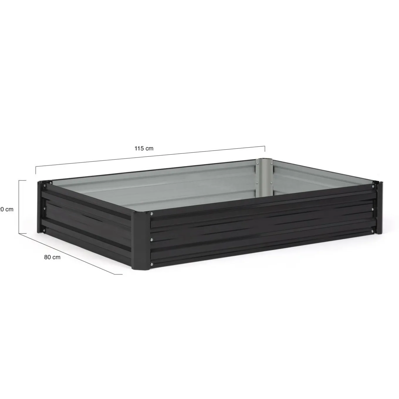 IDMarket Carrés potager en métal gris* Carrés Potager