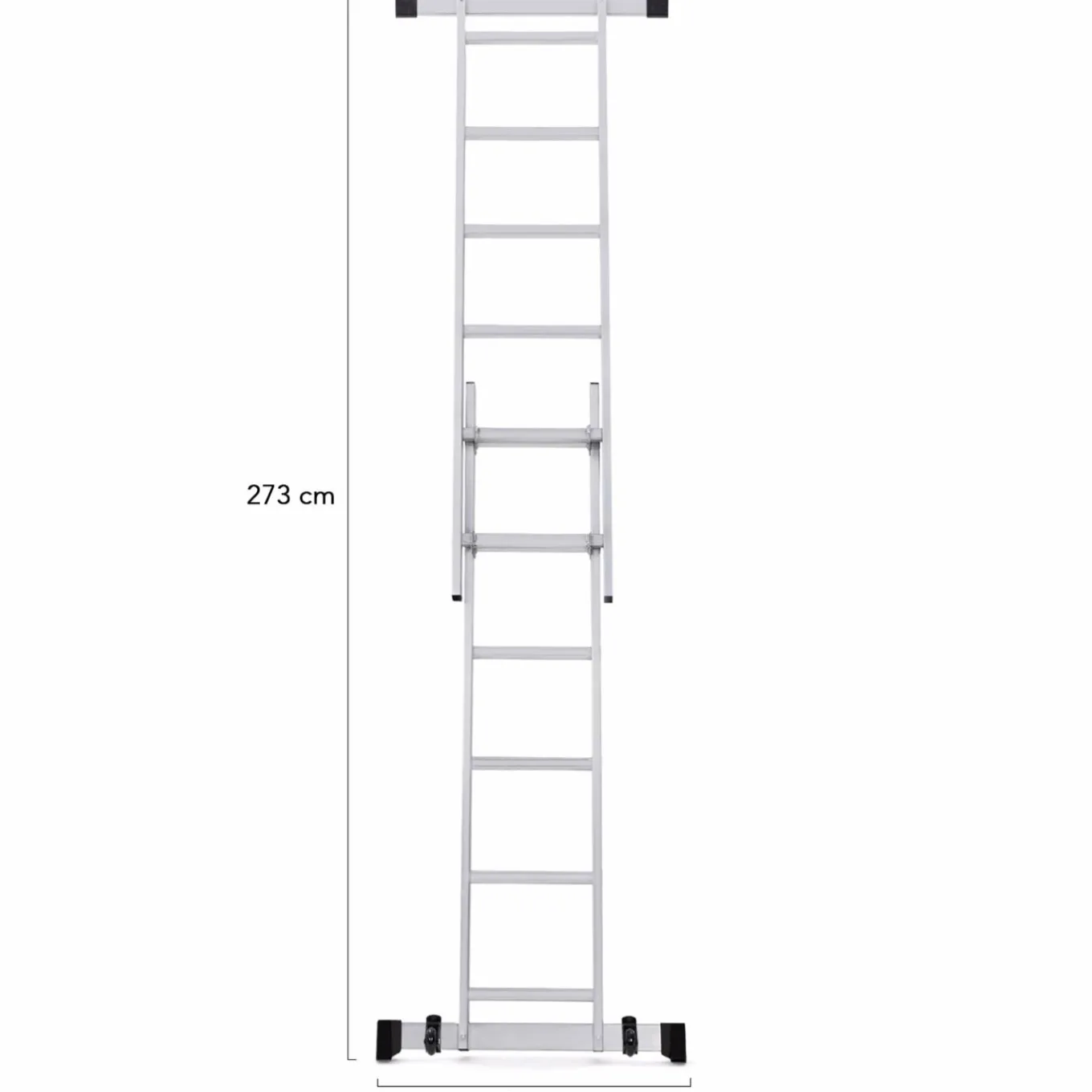 IDMarket Échafaudage aluminium plateforme modulable avec échelle multifonction, sur roues, 165 cm* Entretien Du Jardin Et Accessoires