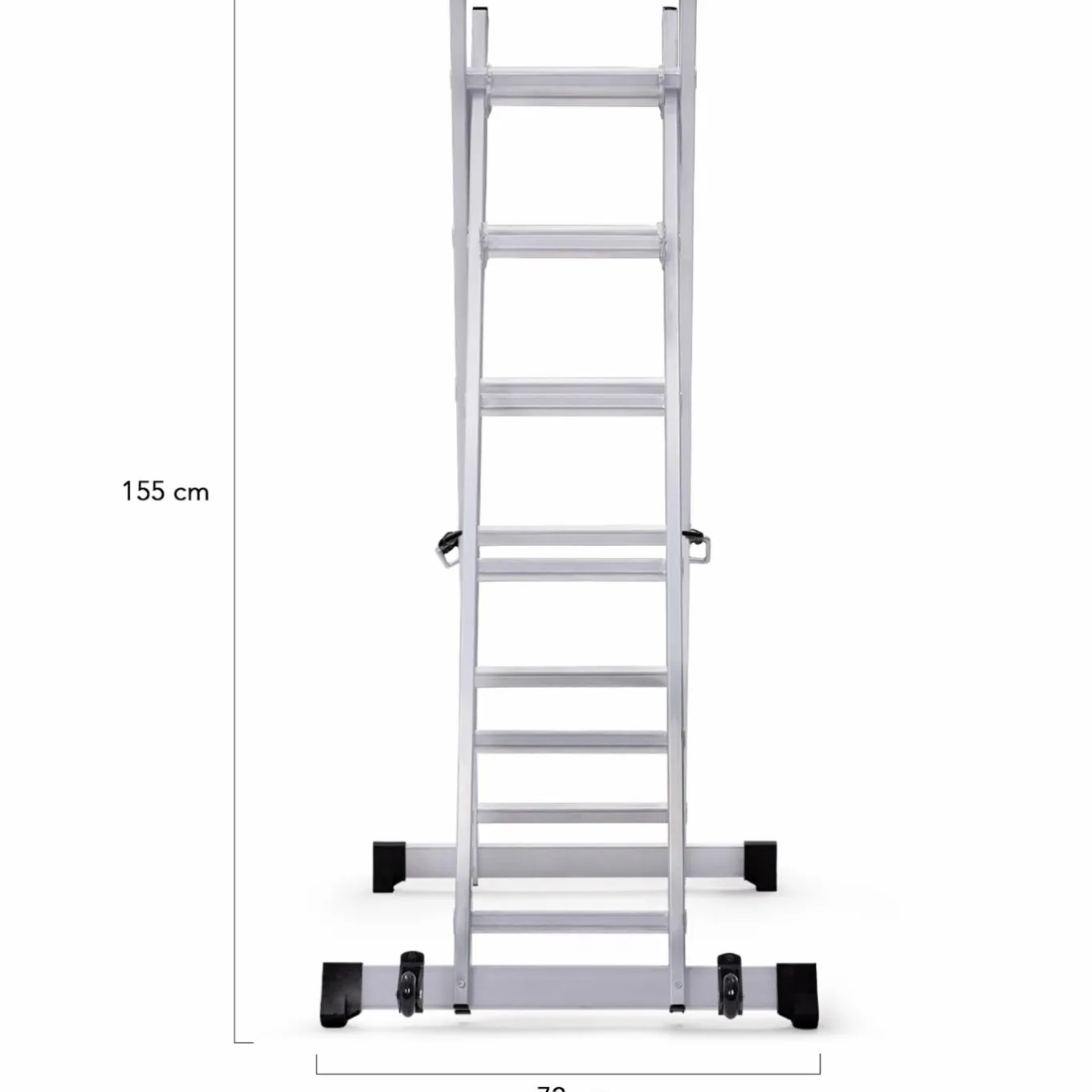 IDMarket Échafaudage aluminium plateforme modulable avec échelle multifonction, sur roues, 165 cm* Entretien Du Jardin Et Accessoires