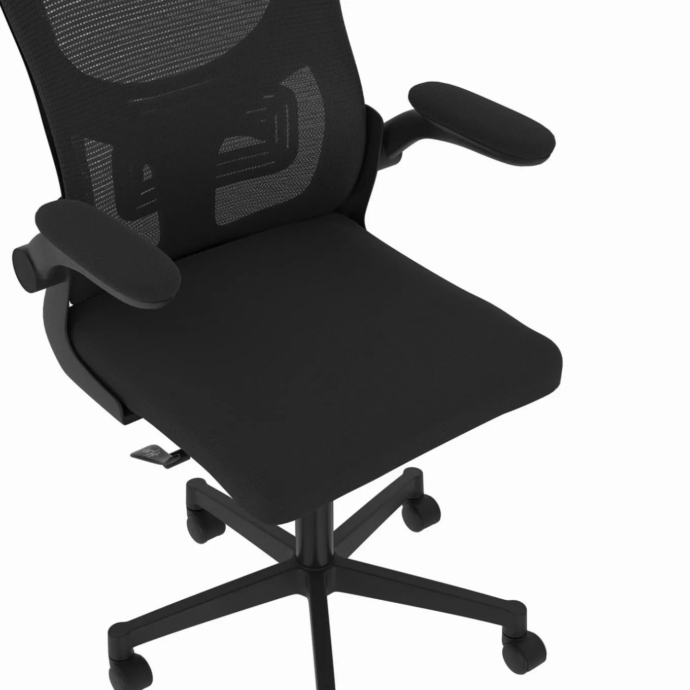 IDMarket Chaise de bureau ergonomique noire avec roulettes* Chaises De Bureau Et Accessoires