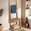 IDMarket Chaise porte-serviettes en bambou* Accessoires Salle De Bain