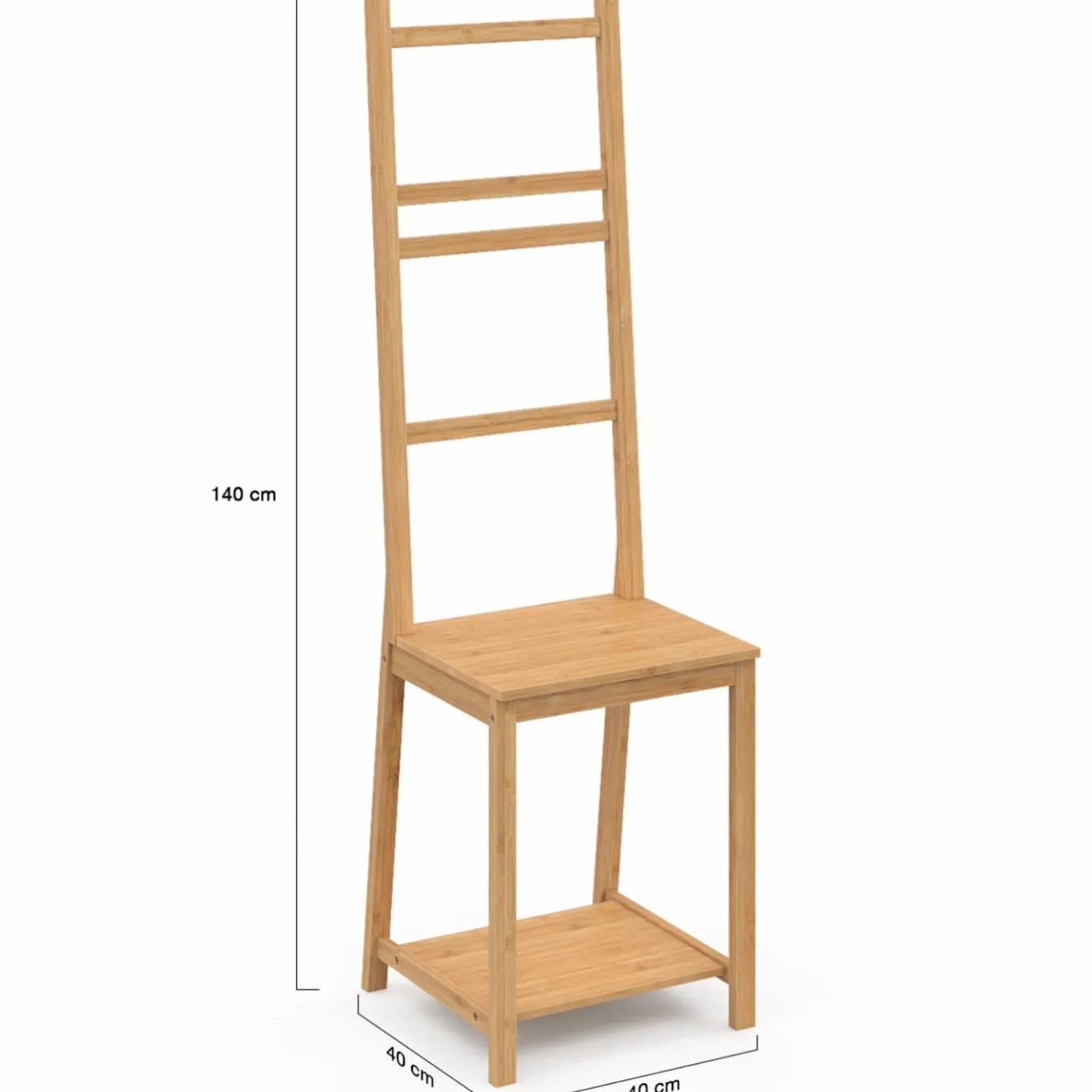 IDMarket Chaise porte-serviettes en bambou* Accessoires Salle De Bain