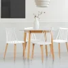 IDMarket Chaises à barreaux blanches style scandinave* Collection Scandinave|Salle À Manger Complète