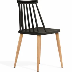 IDMarket Chaises à barreaux noires style scandinave* Collection Scandinave|Tables Et Chaises