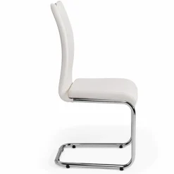 IDMarket Chaises blanches avec poignée pour salle à manger* Collection Contemporaine|Chaises