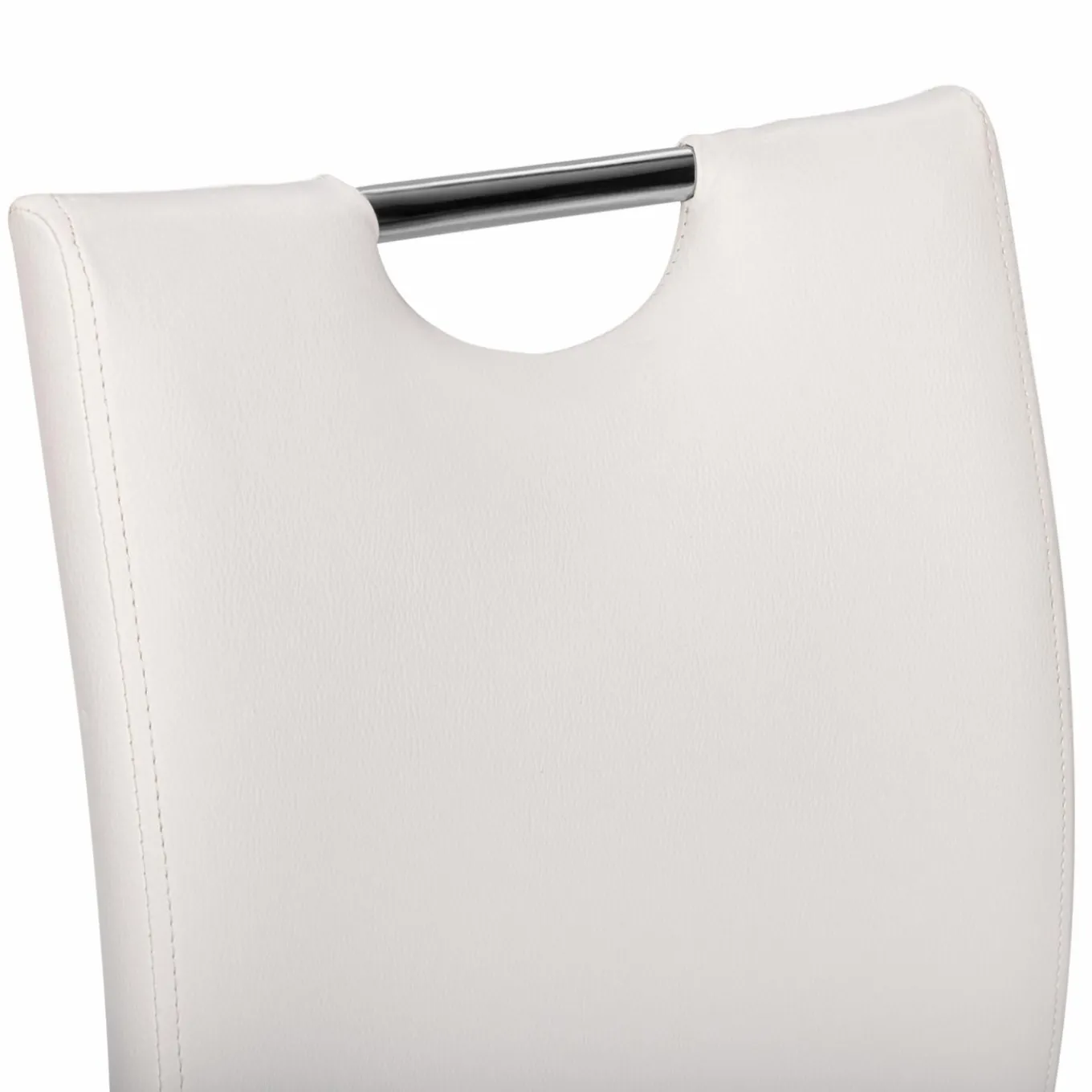 IDMarket Chaises blanches avec poignée pour salle à manger* Collection Contemporaine|Chaises