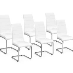 IDMarket Chaises blanches de salle à manger* Collection Contemporaine|Salle À Manger Complète