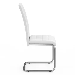 IDMarket Chaises blanches design pour salle à manger MIA* Collection Contemporaine|Salle À Manger Complète