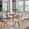 IDMarket Chaises blanches scandinaves salle à manger : lot de 8* Collection Scandinave|Chaises