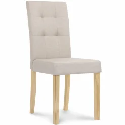 IDMarket Chaises capitonnées beiges chinées* Collection Scandinave|Salle À Manger Complète