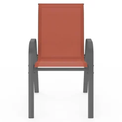 IDMarket Chaises de jardin empilables terracotta - lot de 6* Salons De Jardin