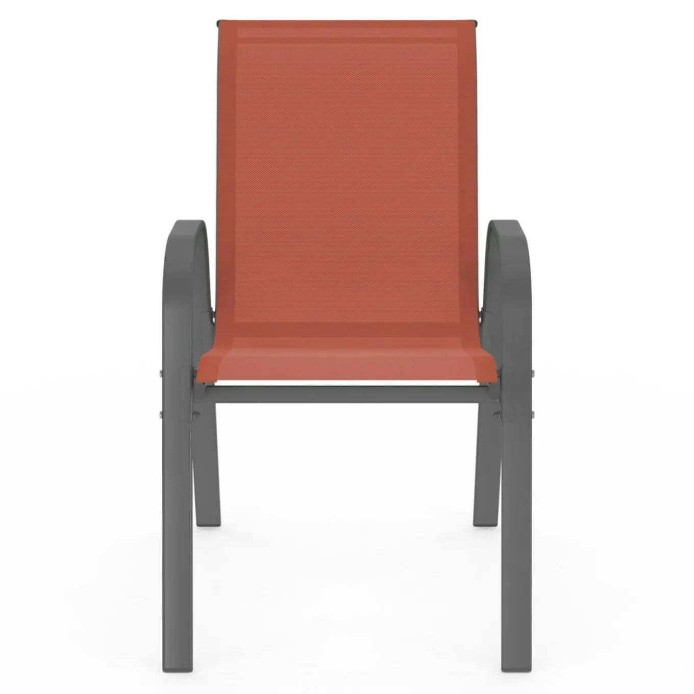 IDMarket Chaises de jardin empilables terracotta - lot de 6* Salons De Jardin