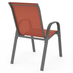 IDMarket Chaises de jardin empilables terracotta - lot de 6* Salons De Jardin