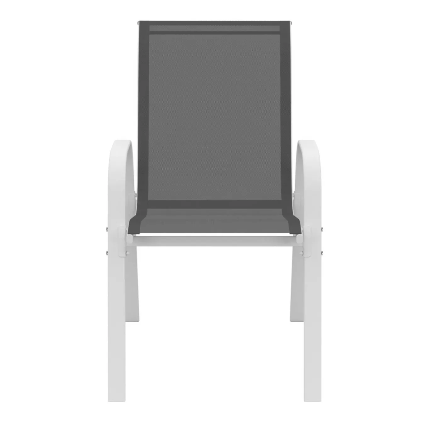 IDMarket Chaises de jardin empilables blanc et gris - lot de 6* Salons De Jardin