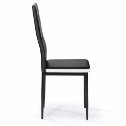IDMarket Chaises de salle à manger noires et blanches avec strass* Collection Contemporaine|Chaises