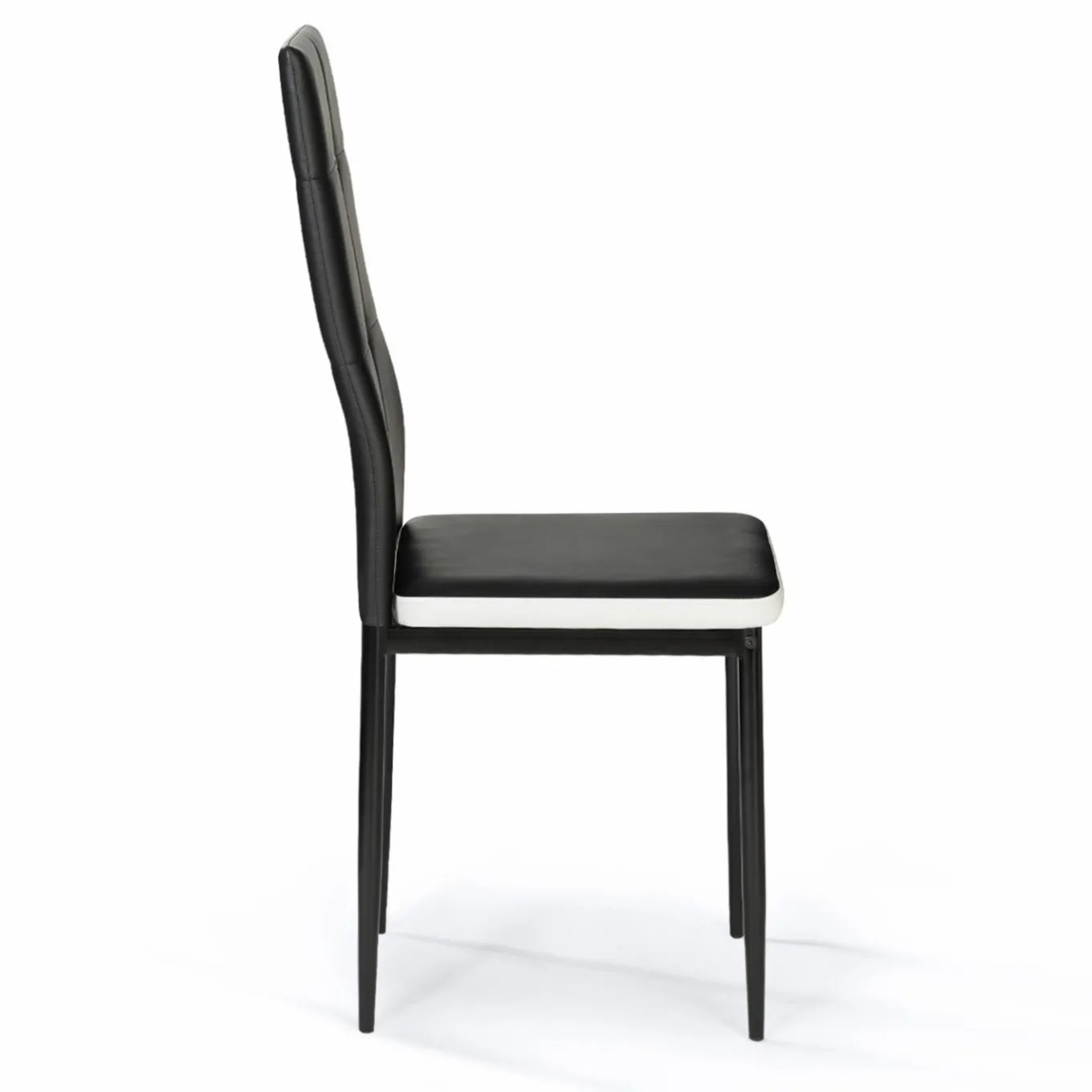 IDMarket Chaises de salle à manger noires et blanches avec strass* Collection Contemporaine|Chaises