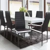 IDMarket Chaises de salle à manger noires et blanches ROMANE* Collection Contemporaine|Tables Et Chaises