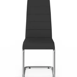 IDMarket Chaises de salle à manger noires liseré blanc* Collection Contemporaine|Salle À Manger Complète