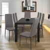 IDMarket Chaises de salle à manger grises ROMANE* Collection Contemporaine|Salle À Manger Complète