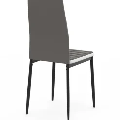 IDMarket Chaises de salle à manger grises et blanches ROMANE* Collection Contemporaine|Salle À Manger Complète
