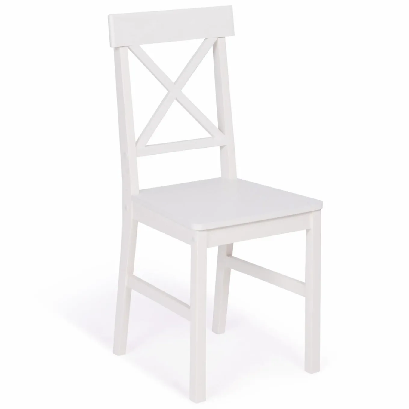 IDMarket Chaises en bois blanc lot de 4* Collection Contemporaine|Salle À Manger Complète