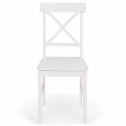 IDMarket Chaises en bois blanc lot de 4* Collection Contemporaine|Salle À Manger Complète