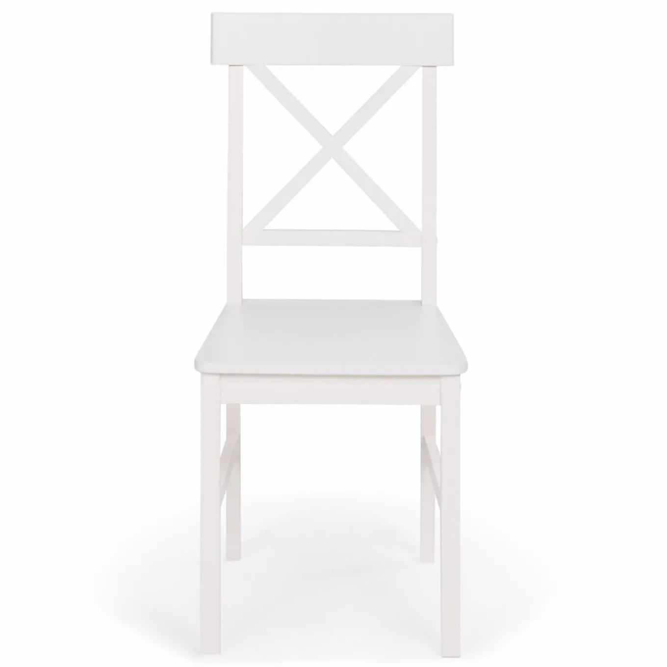 IDMarket Chaises en bois blanc lot de 4* Collection Contemporaine|Salle À Manger Complète