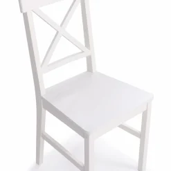 IDMarket Chaises en bois blanc lot de 4* Collection Contemporaine|Salle À Manger Complète