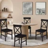 IDMarket Chaises en bois noir lot de 4* Collection Contemporaine|Chaises