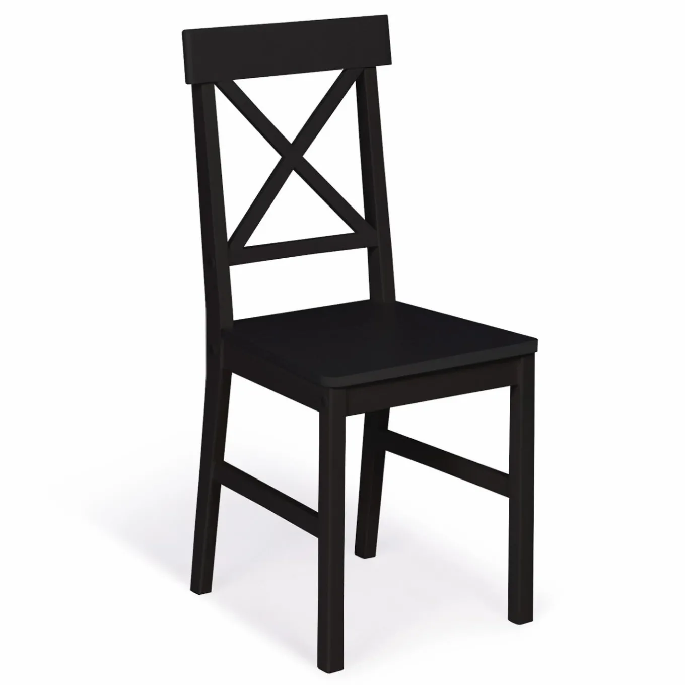 IDMarket Chaises en bois noir lot de 4* Collection Contemporaine|Chaises