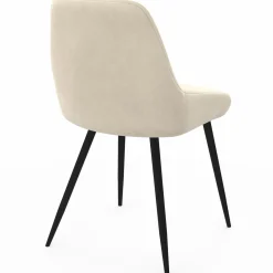 IDMarket Chaises en velours beige avec demi-accoudoirs* Chaises|Tables Et Chaises