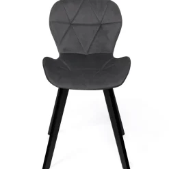 IDMarket Chaises en velours pastel bleu, gris clair, gris foncé et rose* Collection Moderne|Chaises