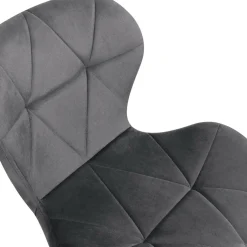 IDMarket Chaises en velours pastel bleu, gris clair, gris foncé et rose* Collection Moderne|Chaises