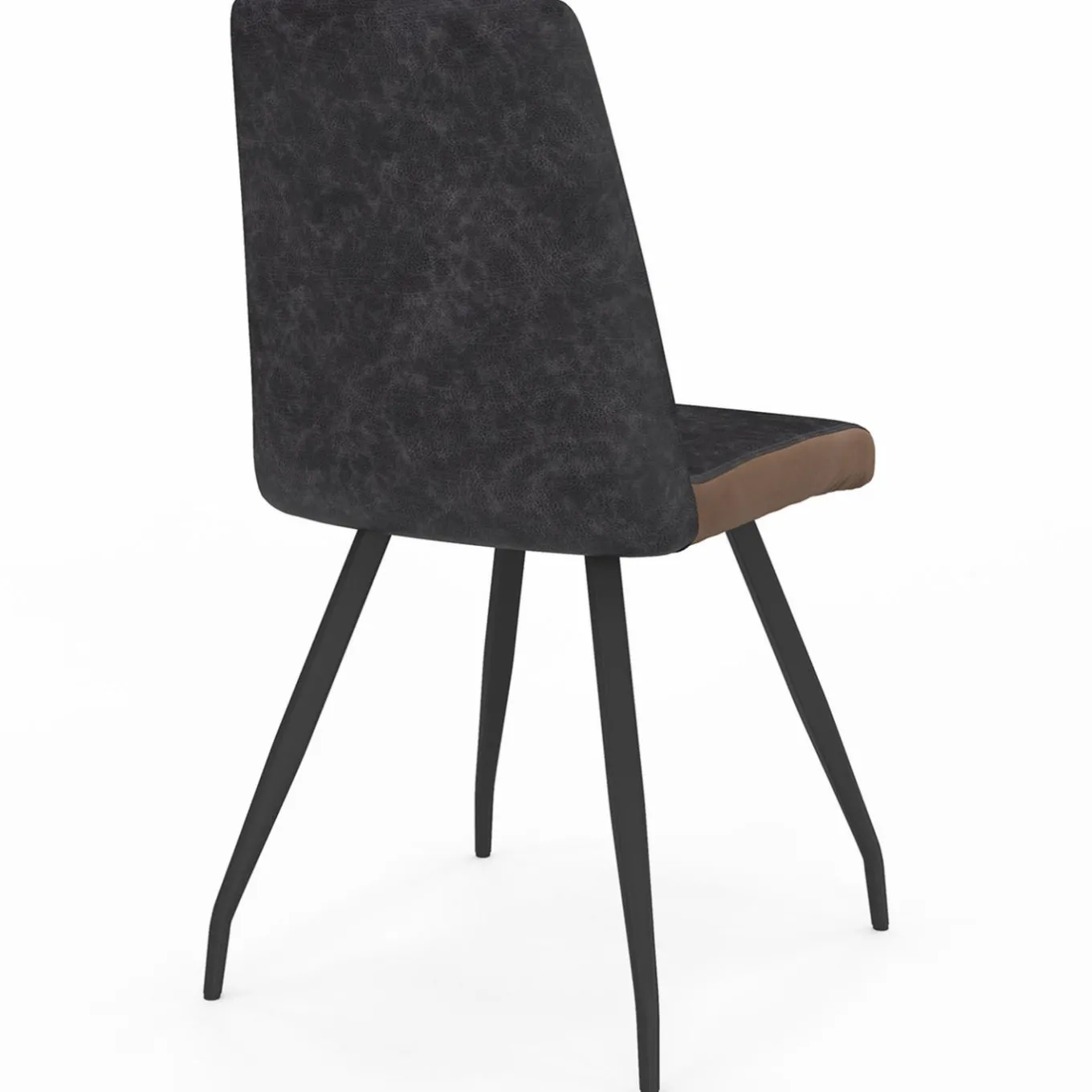 IDMarket Chaises grises liseré marron pieds araignée pour salle à manger* Chaises|Tables Et Chaises
