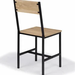 IDMarket Chaises industrielles bois et métal : lot de 4* Chaises|Tables Et Chaises