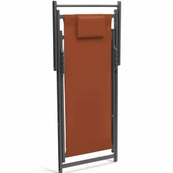 IDMarket Chaises longues terracotta pliables* Fauteuils De Jardin