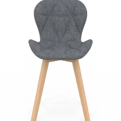 IDMarket Chaises matelassées en tissu gris foncé pour salle à manger* Collection Scandinave|Chaises