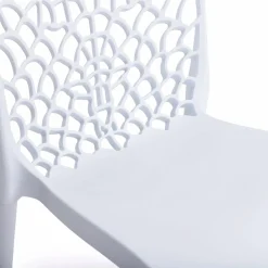 IDMarket Chaises nid d'abeille blanc : lot de 6* Chaises|Salons De Jardin
