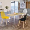 IDMarket Chaises noir, gris clair, blanc et jaune* Collection Scandinave|Chaises