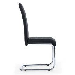 IDMarket Chaises noires design pour salle à manger MIA* Collection Contemporaine|Salle À Manger Complète