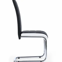 IDMarket Chaises noires et blanches design pour salle à manger MIA* Collection Contemporaine|Salle À Manger Complète