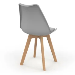 IDMarket Chaises scandinaves 4 couleurs : gris foncé, gris clair, blanc et jaune* Collection Scandinave|Salle À Manger Complète