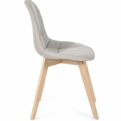 IDMarket Chaises scandinaves beiges pieds en bois* Collection Scandinave|Salle À Manger Complète
