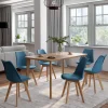IDMarket Chaises scandinaves bleu canard* Collection Scandinave|Salle À Manger Complète