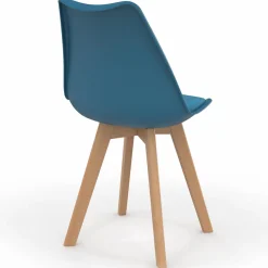IDMarket Chaises scandinaves bleu canard* Collection Scandinave|Salle À Manger Complète