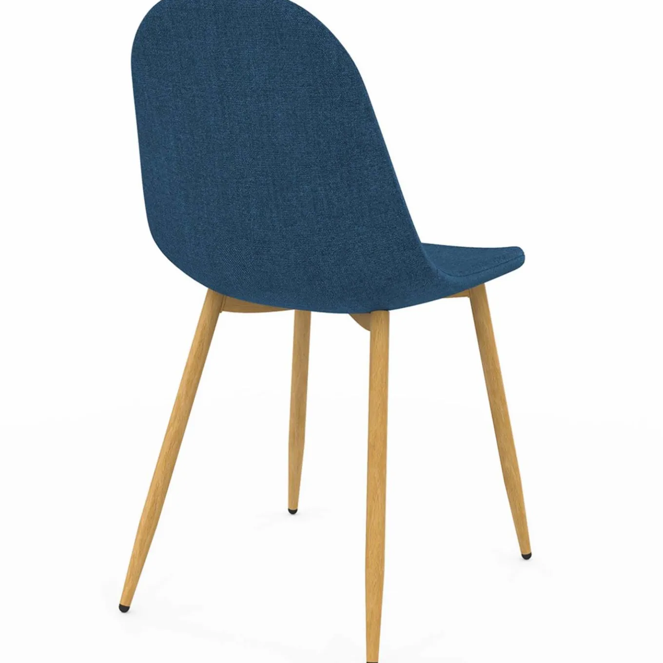 IDMarket Chaises scandinaves en tissu bleu canard pour salle à manger* Collection Scandinave|Chaises