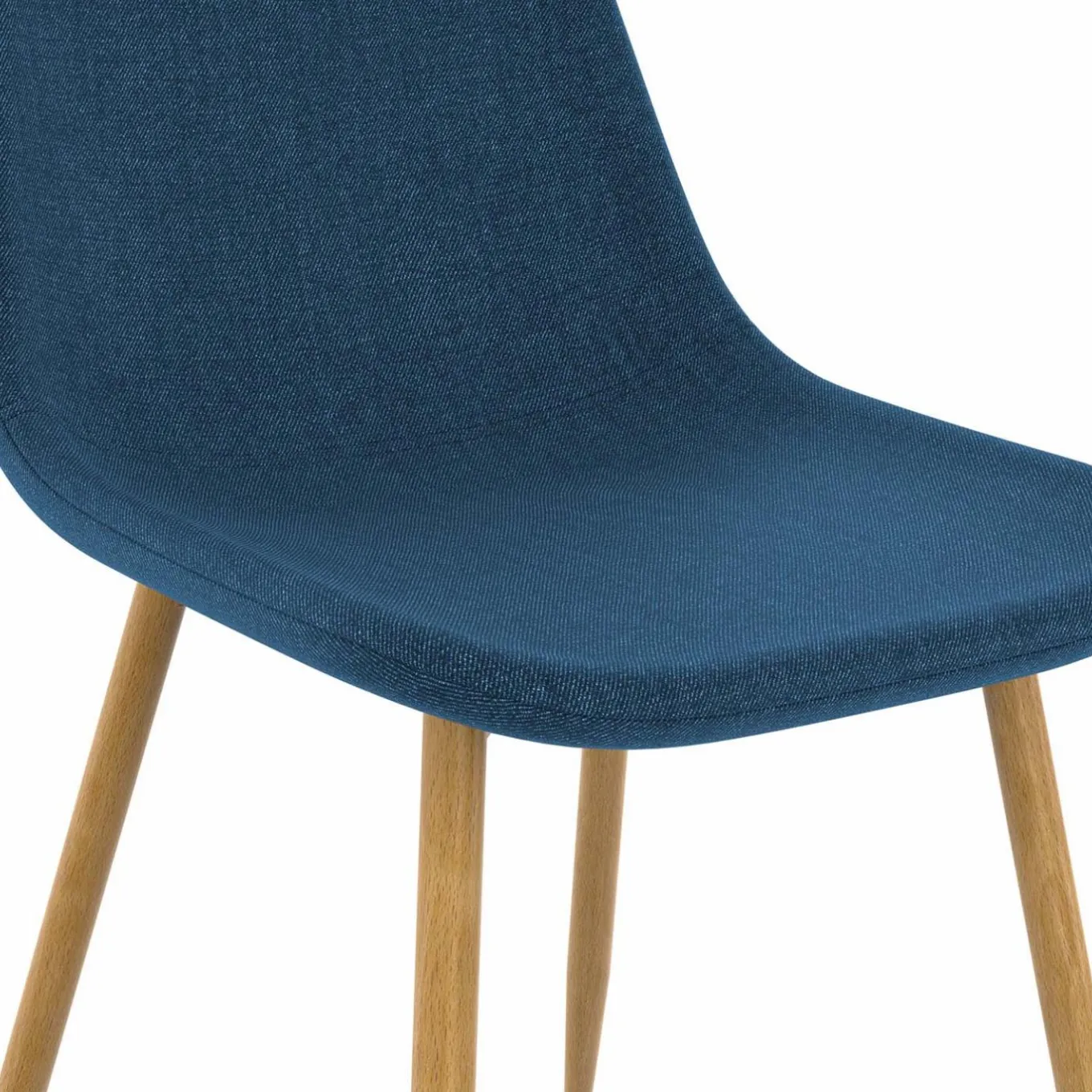 IDMarket Chaises scandinaves en tissu bleu canard pour salle à manger* Collection Scandinave|Chaises