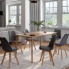 IDMarket Chaises scandinaves grises avec coussin* Collection Scandinave|Salle À Manger Complète