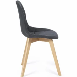 IDMarket Chaises scandinaves grises pieds en bois* Collection Scandinave|Salle À Manger Complète